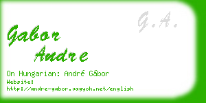gabor andre business card