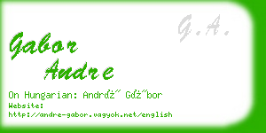 gabor andre business card